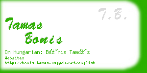 tamas bonis business card